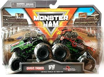 Monster Jam Grave Digger vs Northern Nightmare, 164 Scale Double Pack Series 18
