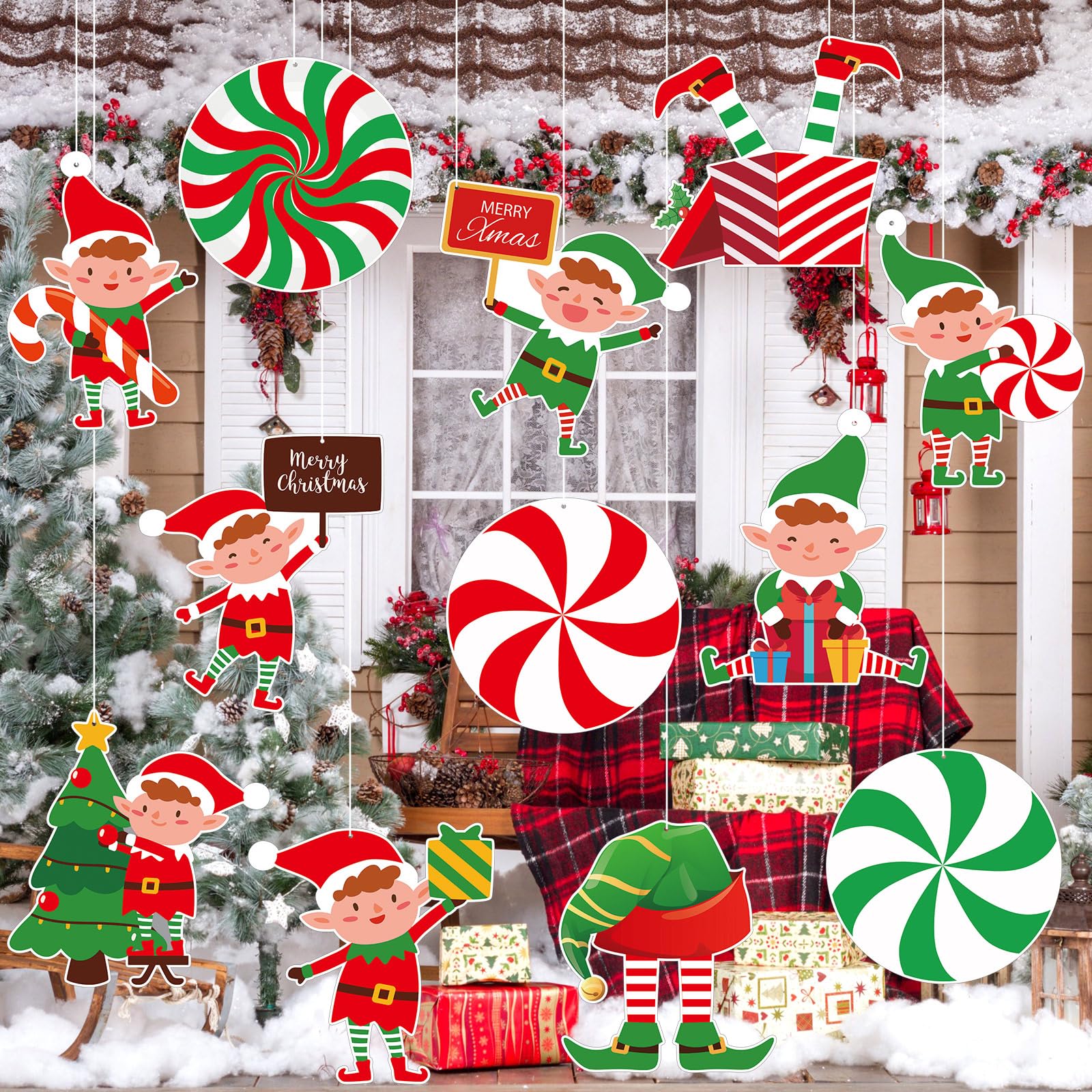 Snapklik.com : Barydat 12 Pcs Large Outdoor Christmas Ornaments 10 To ...