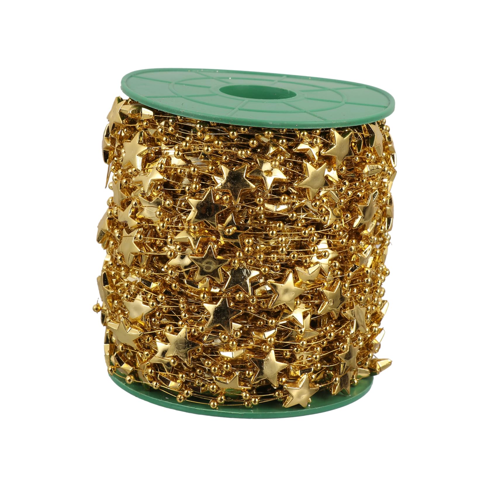 VILLCASE Pentagramm-perlenkette Strassperlen Weihnachtsbänder Zum Basteln Weihnachtsperlenbesatz Hochzeitsperlenkette Weihnachtsgeschenkverpackungsband Strumpffüller Acryl Golden