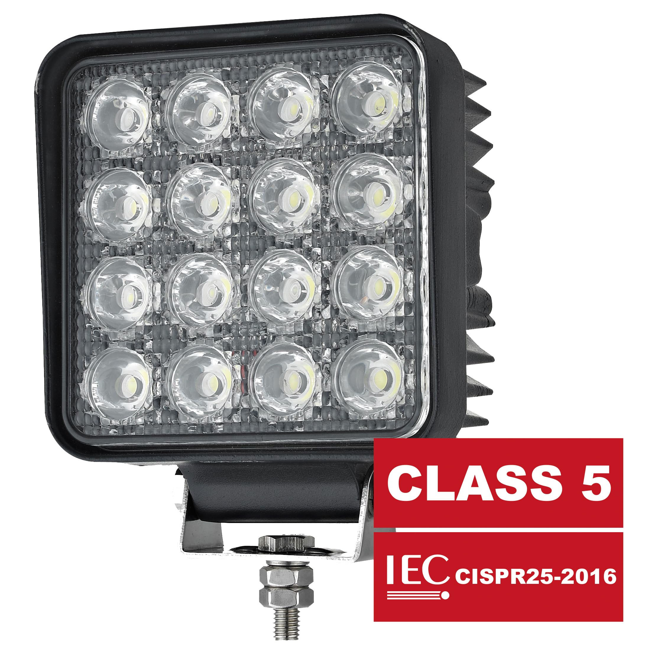 Ryme Automotive LED Work Light 48W Class 5-2500 Lumens · Spotlight Truck, Car 4x4, Tractor · 9-32 V · IP67 — view 2