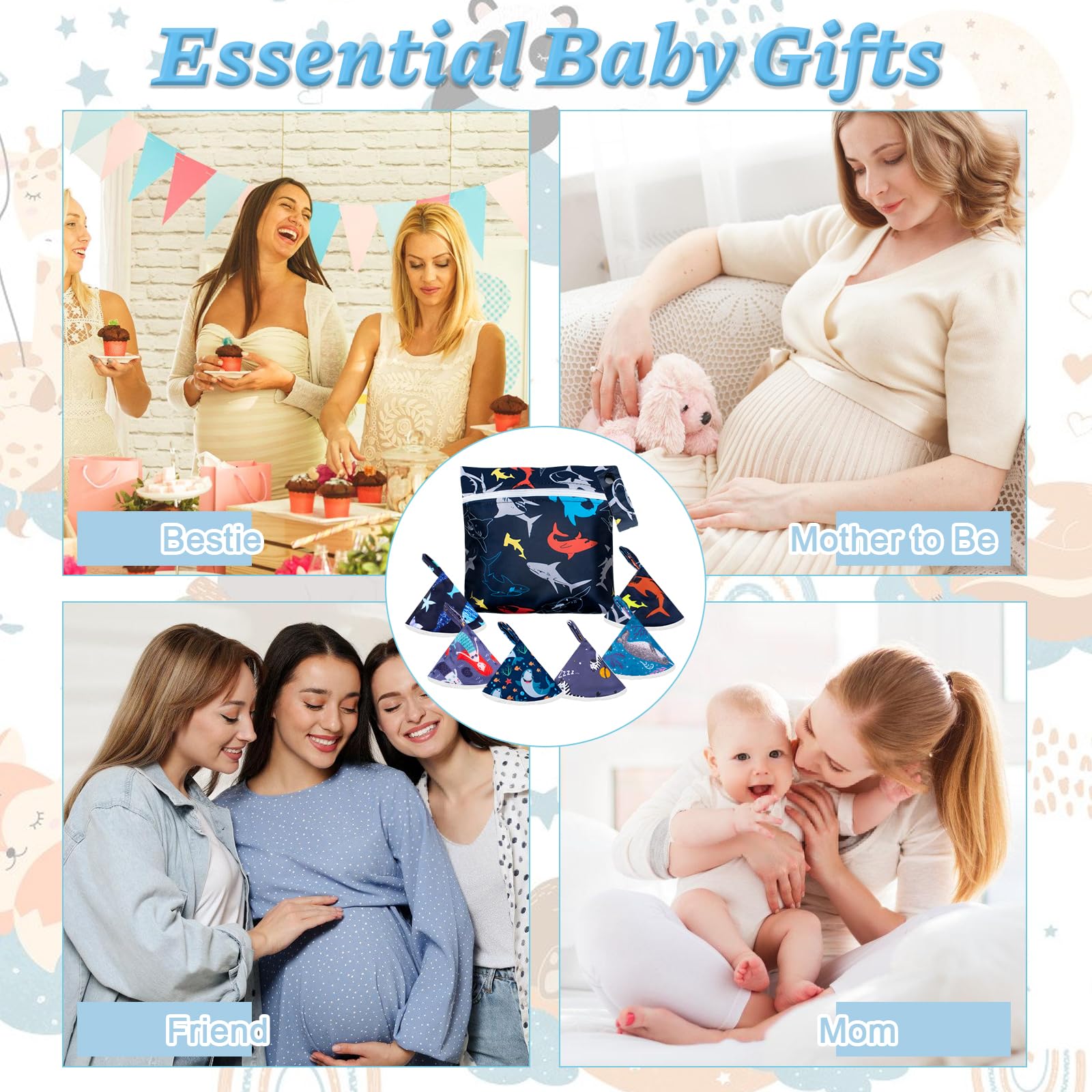 Pipi Tipi Lot de 12 Protège-Couche Pour Bébé Garçon et 1 Sac Mouillé - Forte Absorption de l'Eau Pour Rester au Sec Lors du Changement