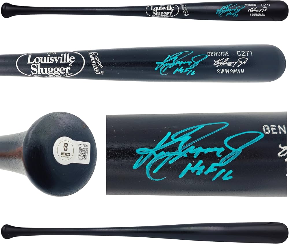 MLB Ken Griffey Jr サイン　木製　バット Amazon.com: Ken Griffey Jr. Autographed Black Slugger Louisville