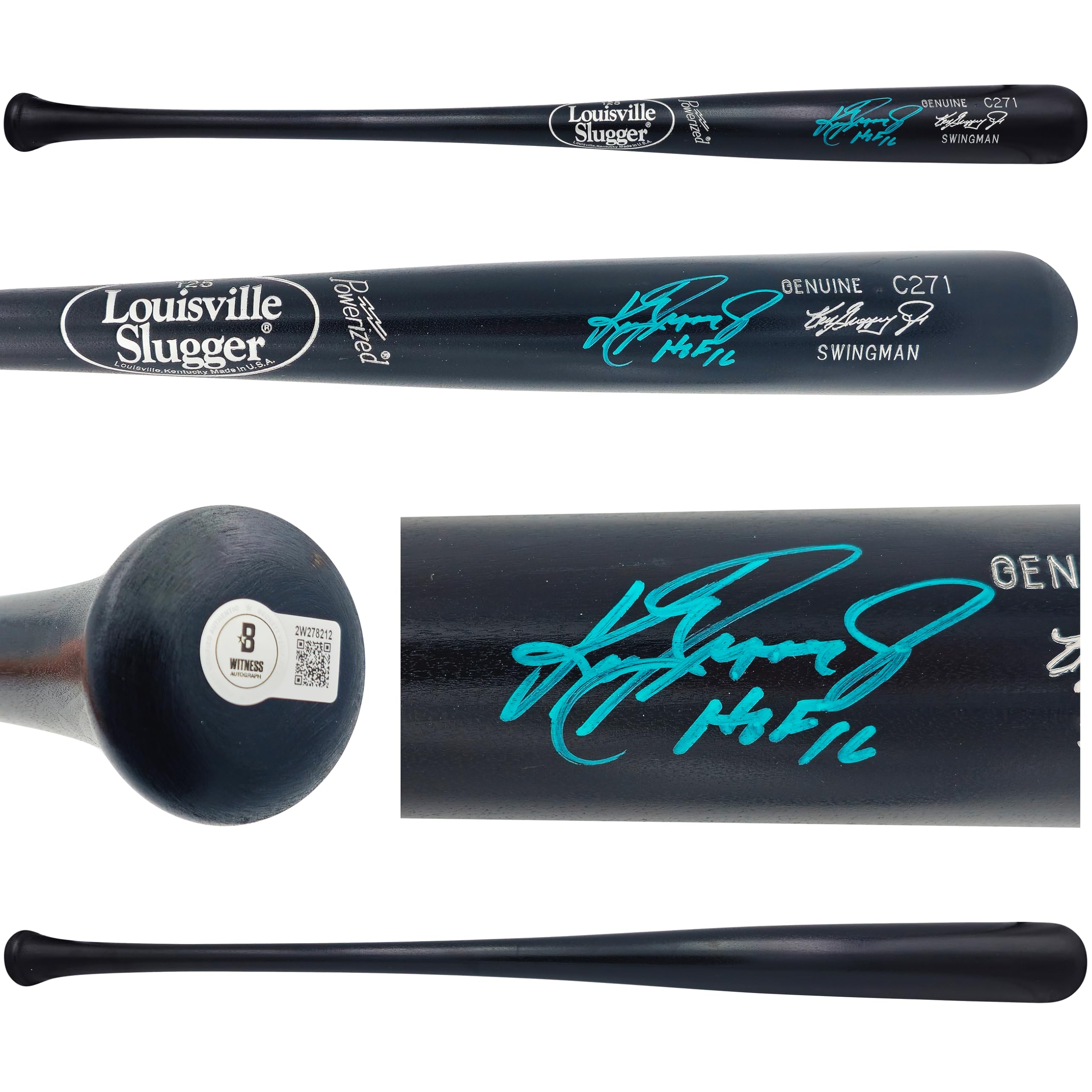 軟式 バット ケン・グリフィーJrモデル Louisville　Slugger Amazon.com: Ken Griffey Jr. Autographed Black Slugger
