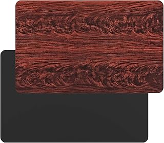 Flash Furniture Glenbrook 30'' x 48'' Rectangular Table Top with Black or Mahogany Reversible Laminate Top