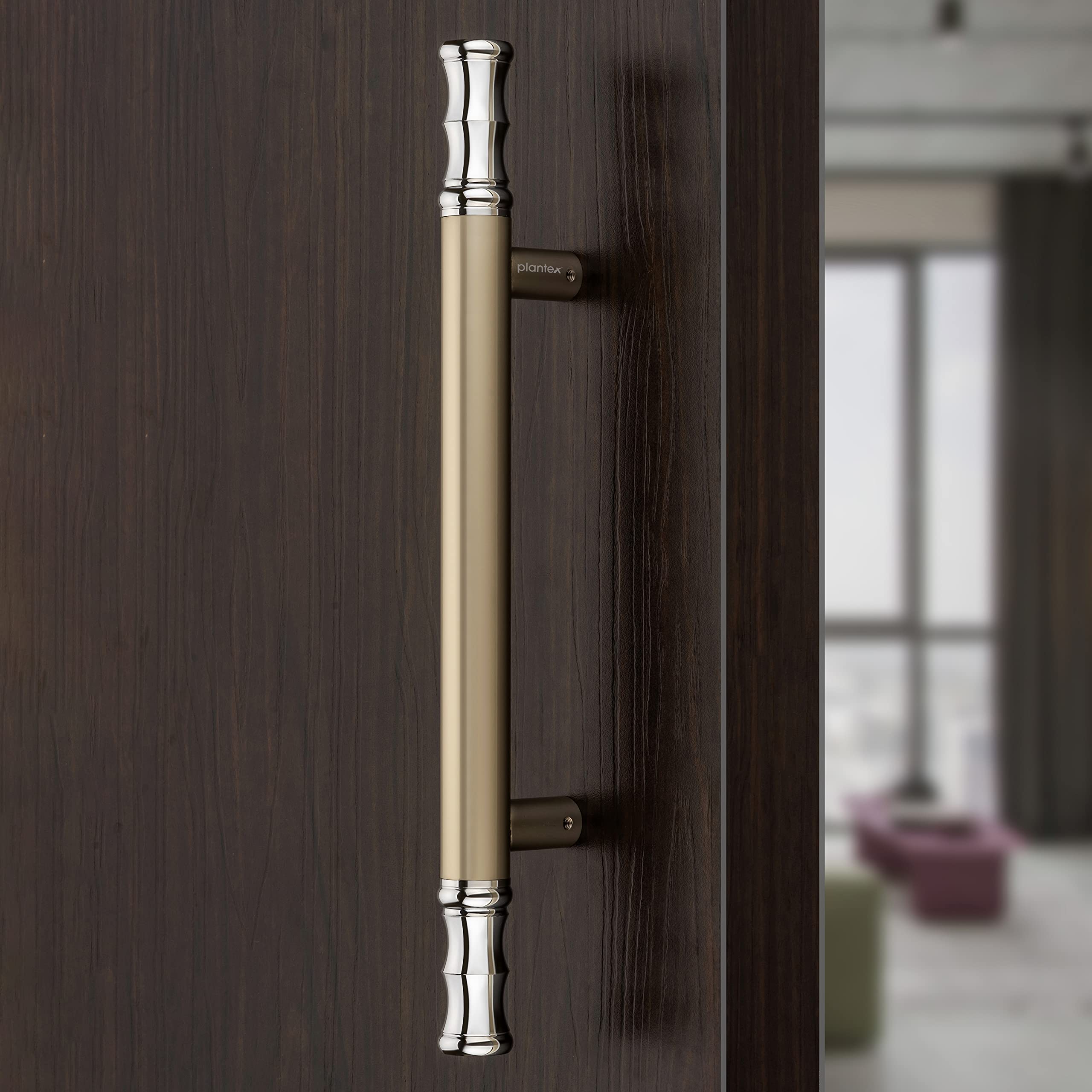 Plantex Stainless Steel 14 Inch Main Door Handle/Glass Wooden Door Handle/Pull-Push Handle/3 Years Warranty Pack of 1 (Satin White and Chrome Finish) — Amazon image 7