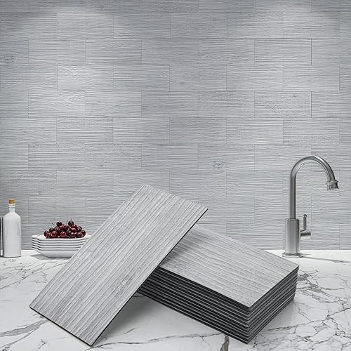 Art3d 102-Piece Peel and Stick Tile Backsplash for Kitchen Bathroom,