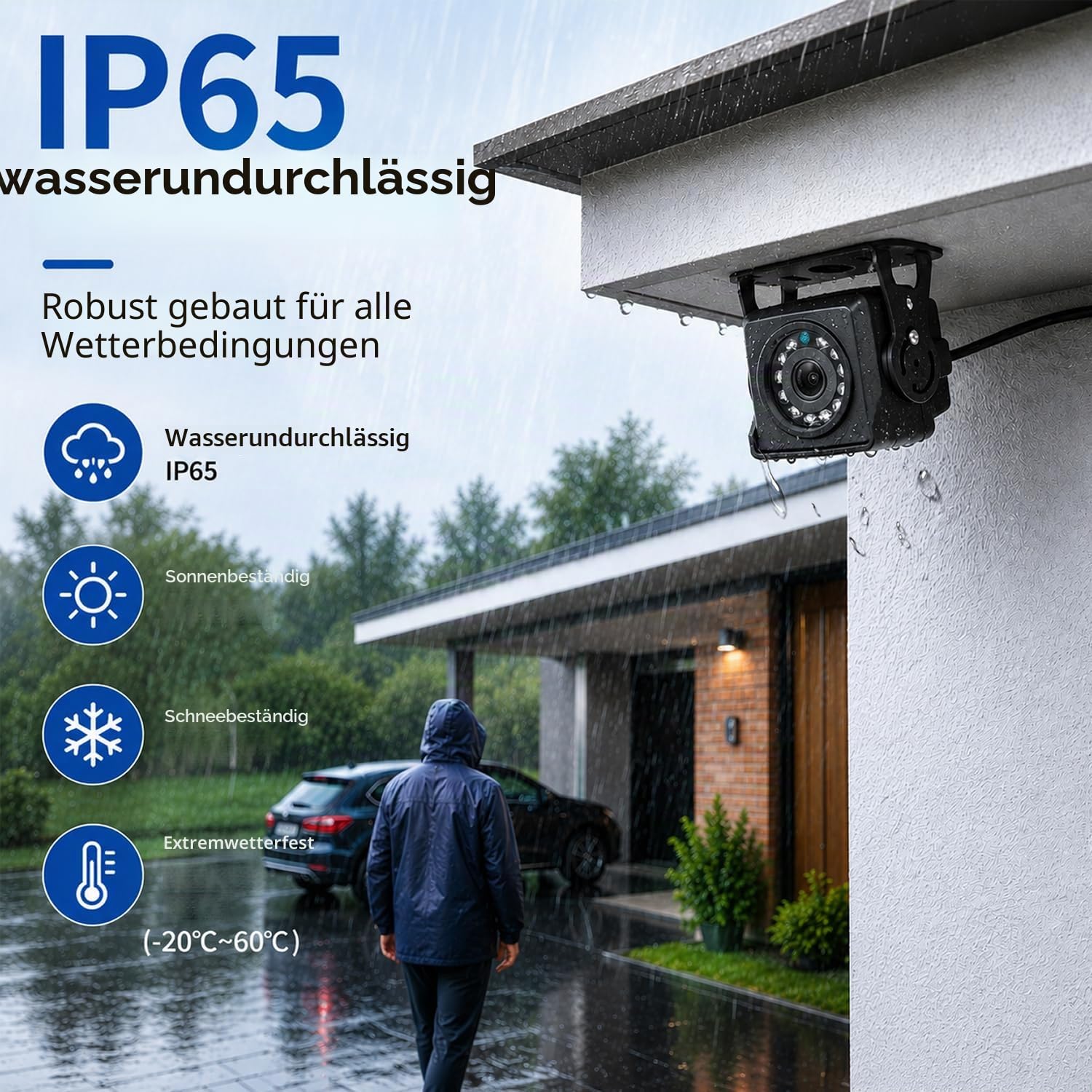 Ultra HD 5MP IP65 wasserdichte POE IP Kamera,12 Stück LEDs IR Nachtsicht,3.6mm Objektiv Mini Indoor Sicherheitsvideo CCTV Kamera H.265/H.264 (I704-2-P-HSV6)