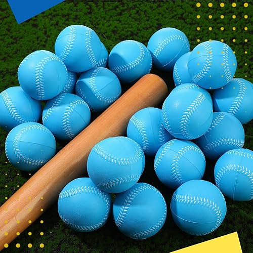 Miniatura 6 de Outus Paquete de 24 pelotas de béisbol de espuma de 9 pulgadas para niños, pelotas de béisbol de colores suaves para practicar deportes en