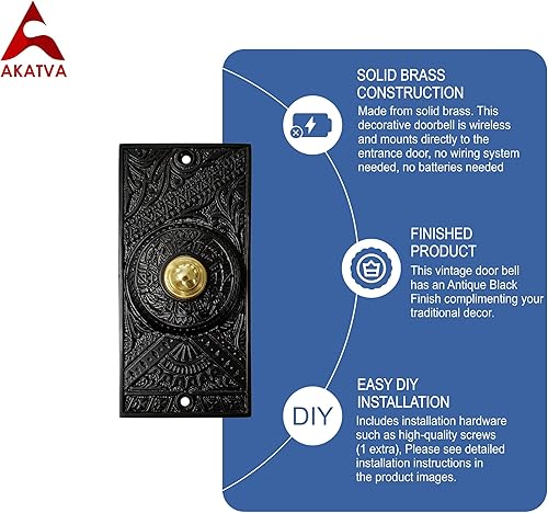 Miniatura 6 de Botón de timbre de puerta, botón de timbre, timbre con cable, botón de timbre con cable, botón de timbre de timbre de puerta, repuesto de botón de