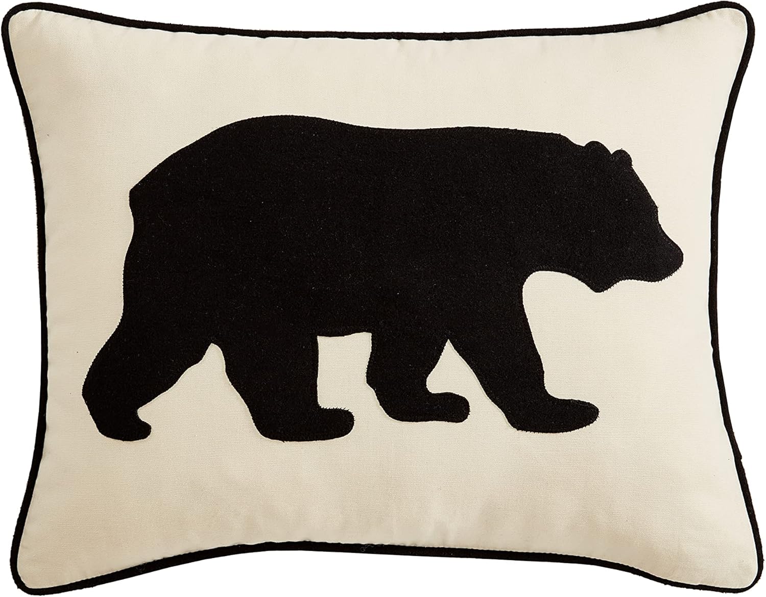 Eddie Bauer - Throw Pillow with Zipper Closure, Perfect Luxurious Bedding Set for Bed or Sofa, 16" x 20", Bear Twill Black Bear Twill Black 16" x 20"