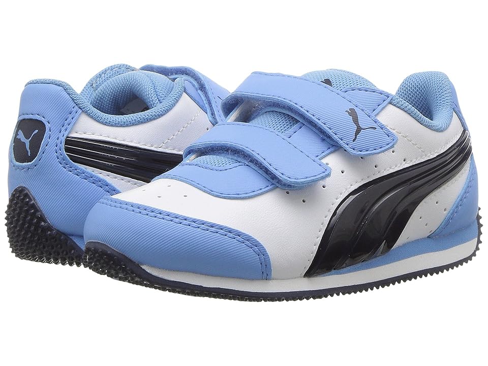 

Puma Kids Speed Lightup Power V (Toddler) (PUMA White/Peacoat) Boys Shoes