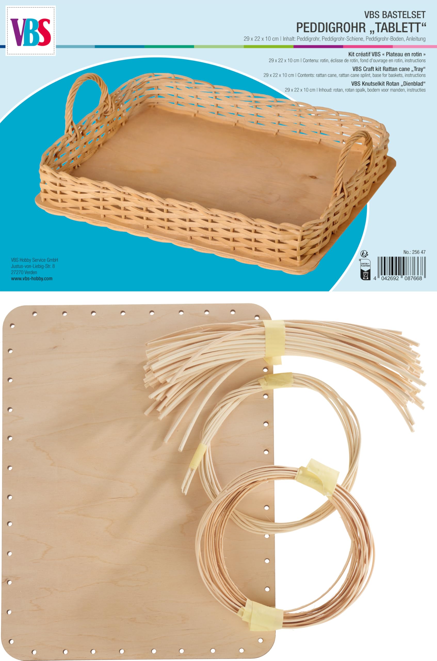 Kit Créatif Panier Rond En Rotin - DIY Tressage, Diamètre 16 Cm, Hauteur 16 Cm