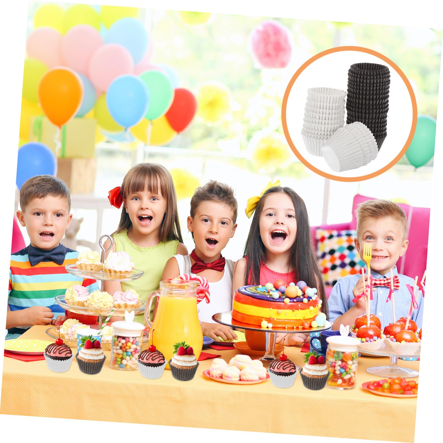 1000 piezas Unidades Grandes Papel Cupcake Liners y Marrones Envoltorios para Muffins y Postres Accesorios de Repostería para Fiestas Cumpleaños Bodas y Eventos Familiares
