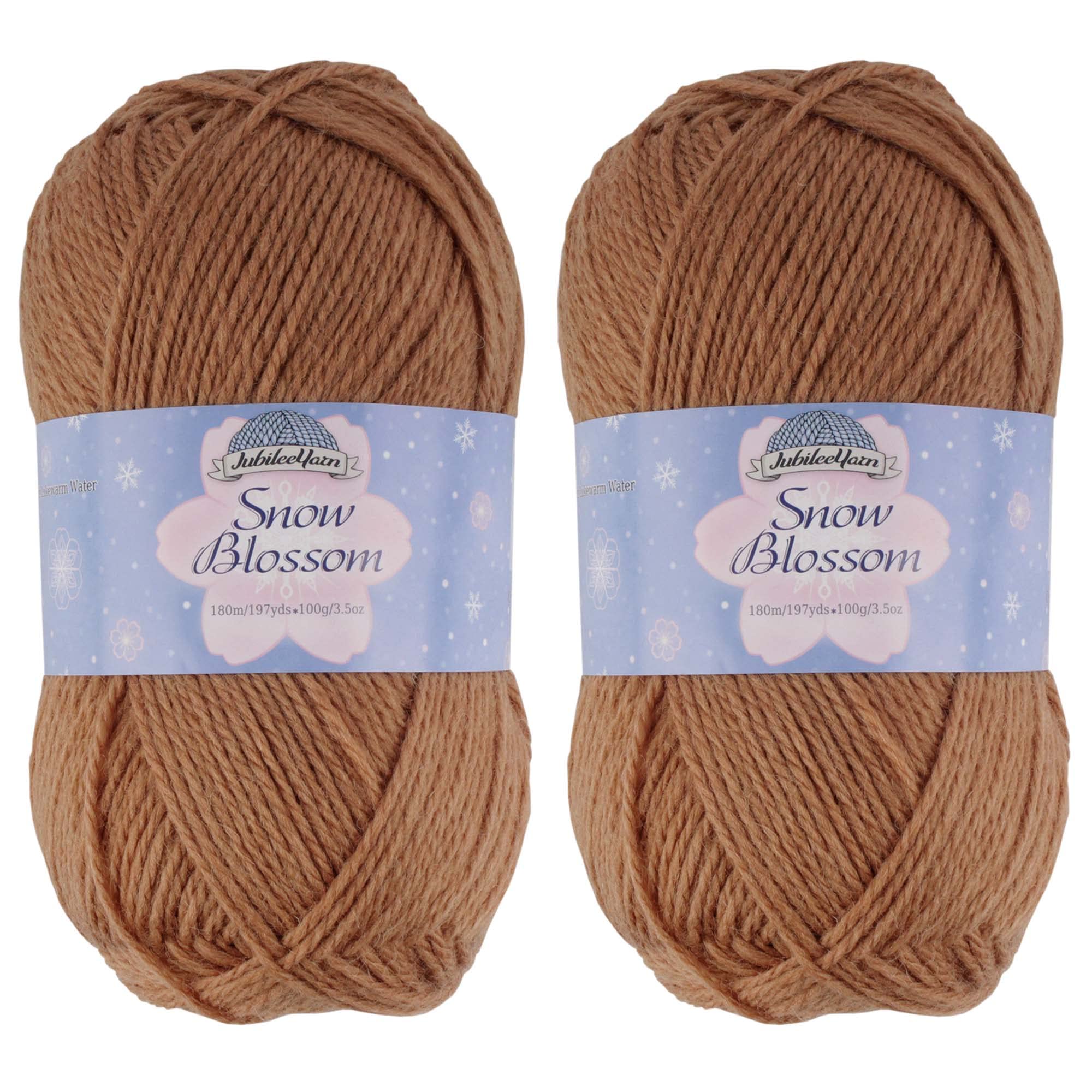 Hilo de lana DK Snow Blossom JubileeYarn color playa descalza pack de 2 madejas