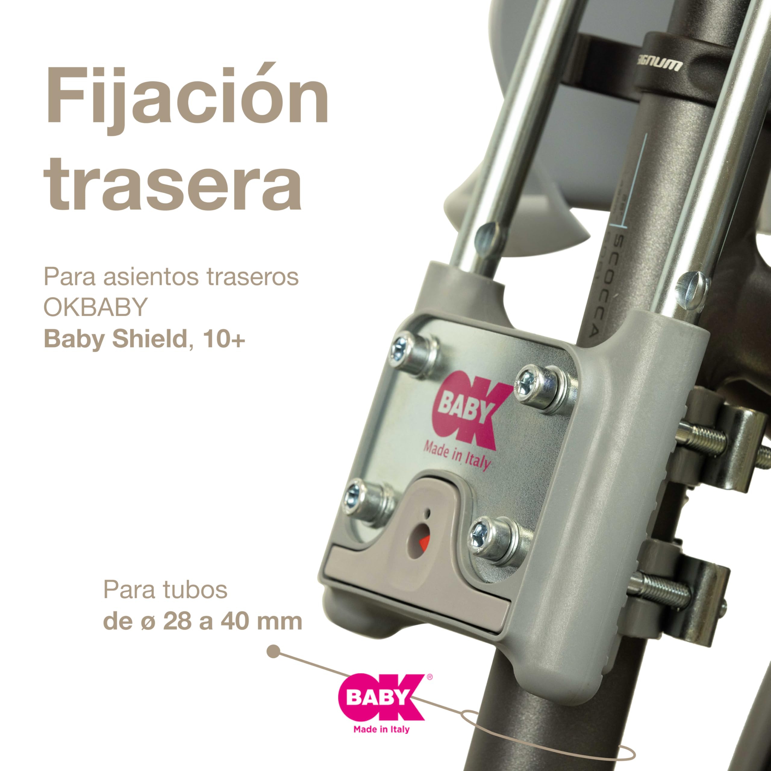 OKBABY 10+ - Asiento de bicicleta trasero reclinable para niños de hasta 22 kg