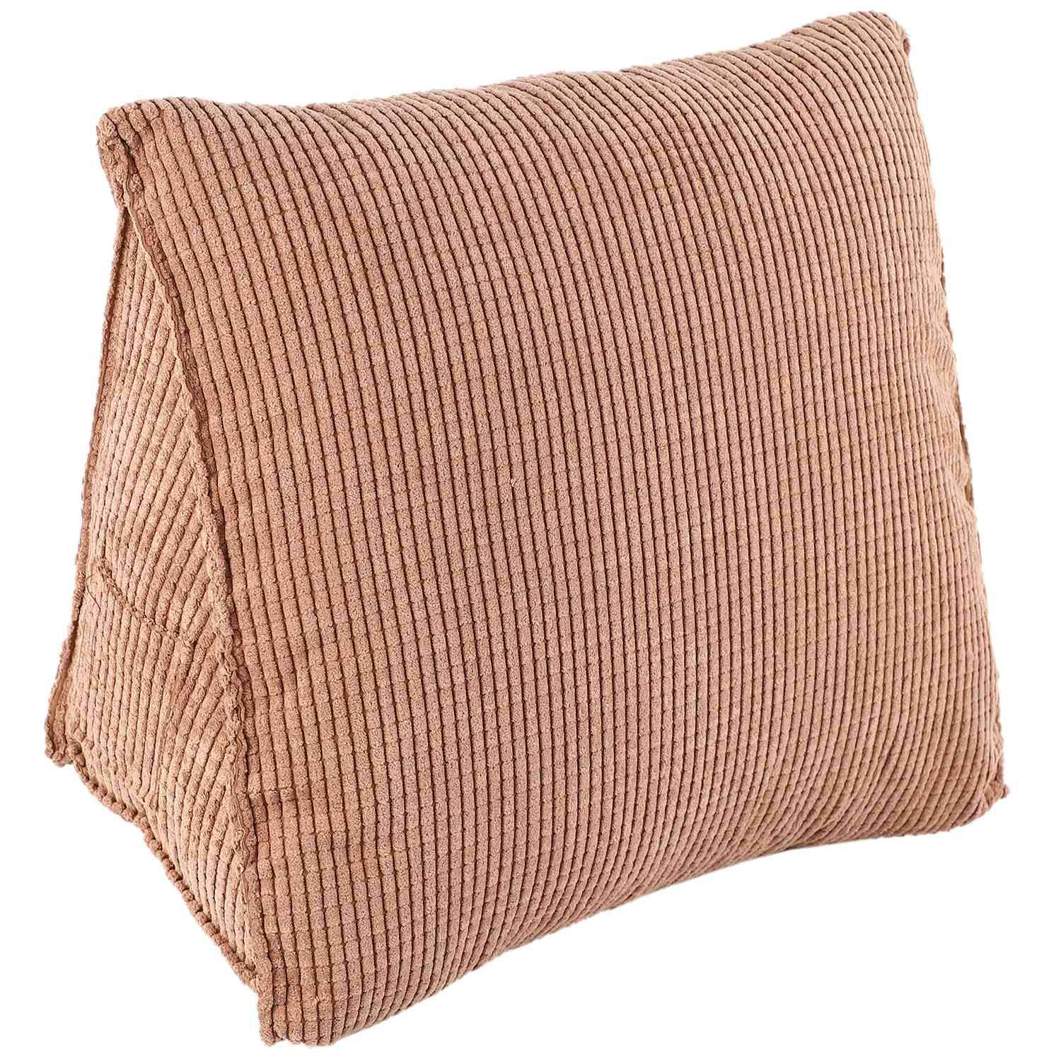 Knadgbft Reading Backrest Cushion Wedge Pillow Back Cushion Lumbar Pad Bed Office Chair Rest Pillow Back Support Pillow(Coffee)
