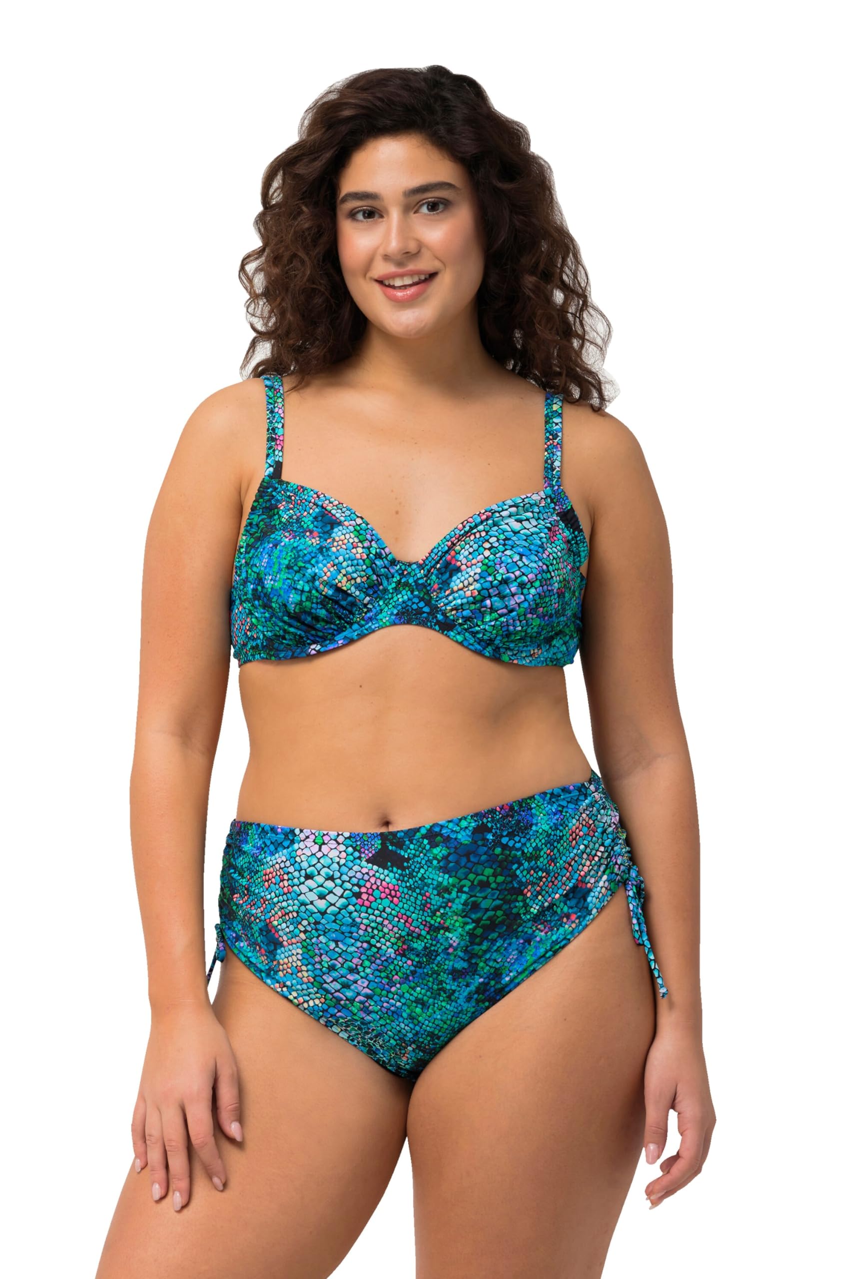 Ulla Popken Bikini, Serpiente, Copas de Aro, Ajustable Doble Tirantes Mujer