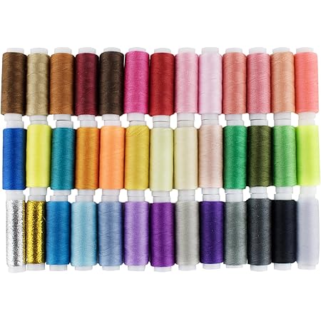 SUPVOX Metallic Stickgarn Set - 20 Spulen Bunte Nähgarne