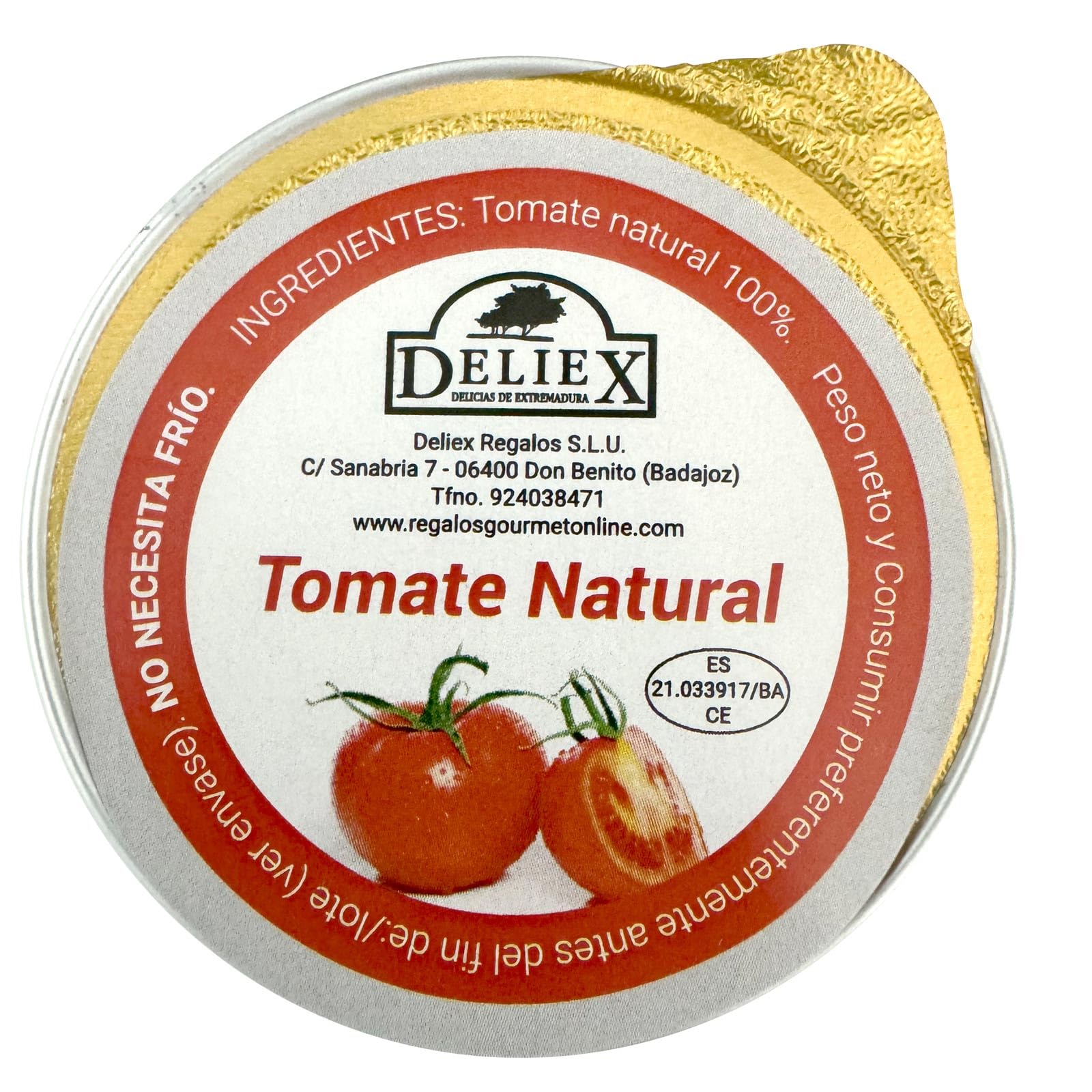 Deliex - Monodosis de 25 gr de Tomate Natural Rallado - 135 porciones x 25 gr - Especial Hosteleria - Totalmente Natural (135, Tomate Natural Rallado)