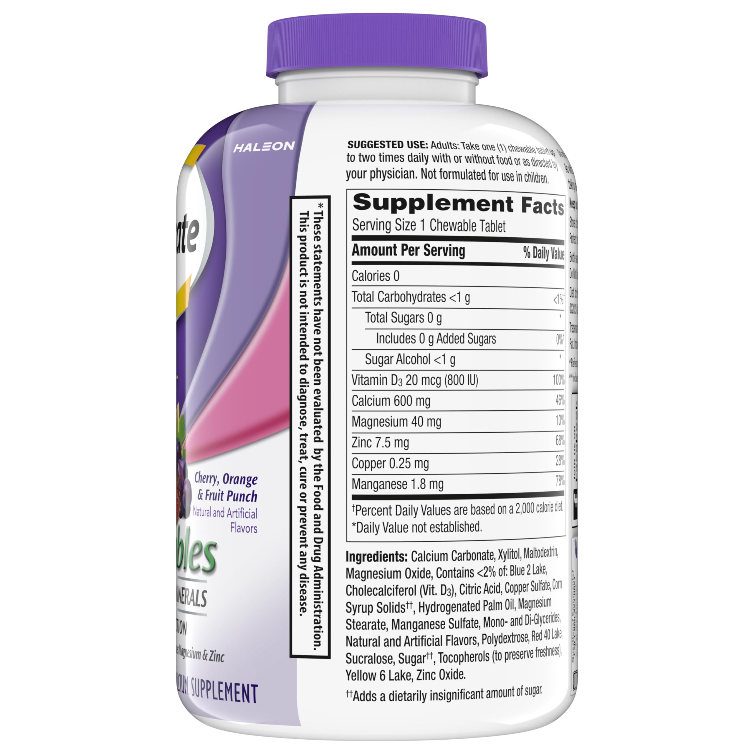 Caltrate Chewables 600 Plus D3 Vitamin D and Calcium Supplement, 155 count — Amazon image 12