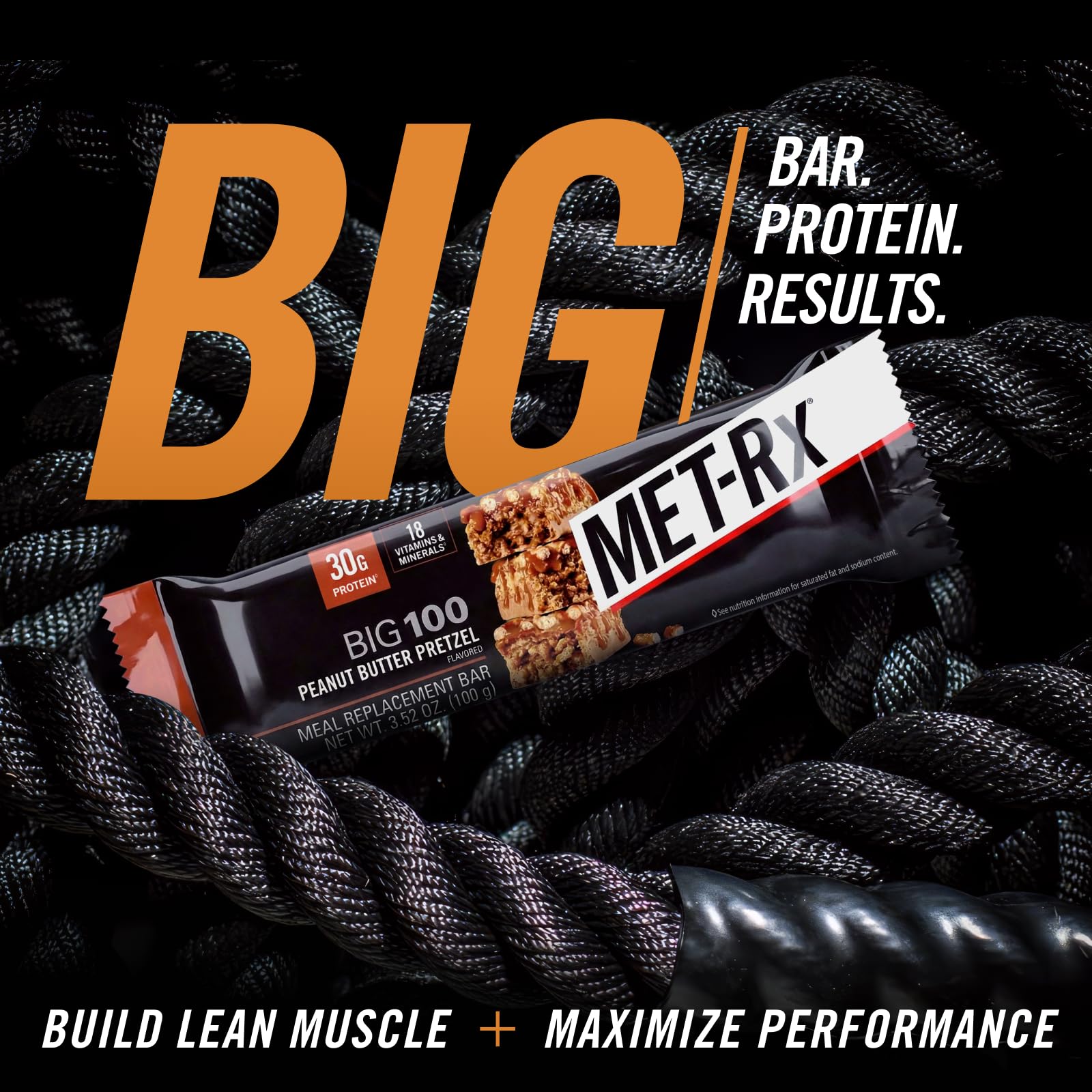 Amazon.com: MET-Rx Big 100 Colossal Protein Bars, Great as Healthy Meal  Replacement, Snack, and Help Support Energy, Peanut Butter Pretzel, With  Vitamin A, Vitamin C, and Zinc, 100 g, (Pack of 9) :