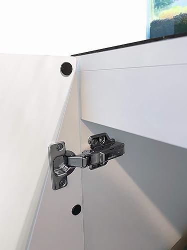 Miniatura 7 de LANDEN Aquarium Wooden Stand and Cabinet Tank Fish Reptile Sea Salt WaterTank Stand Nano Foam Leveling Mat Included Wooden Gloss Black and White