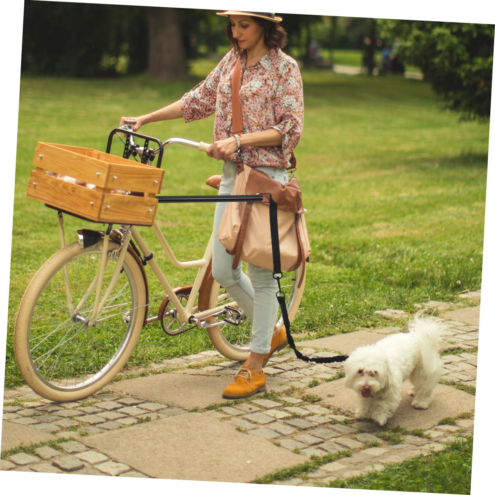 VICASKY Guinzaglio Oxford e Lega Resistente All’usura per Cani da Bicicletta Espandibile per Cani Piccoli e Medi, per Trekking e Viaggi