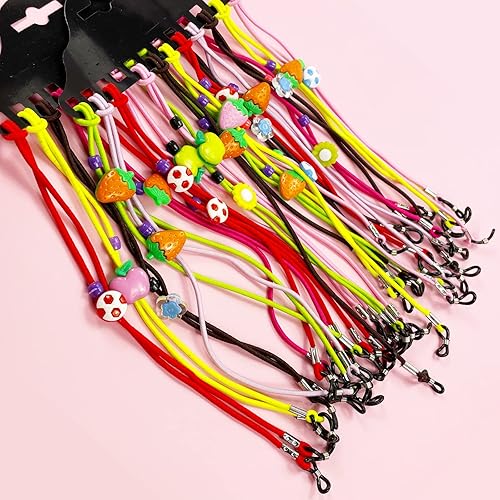 Miniatura 6 de 24 piezas de correas para lentes de sol para niños, correa ajustable para niños, correa deportiva para gafas de sol, accesorio antideslizante para