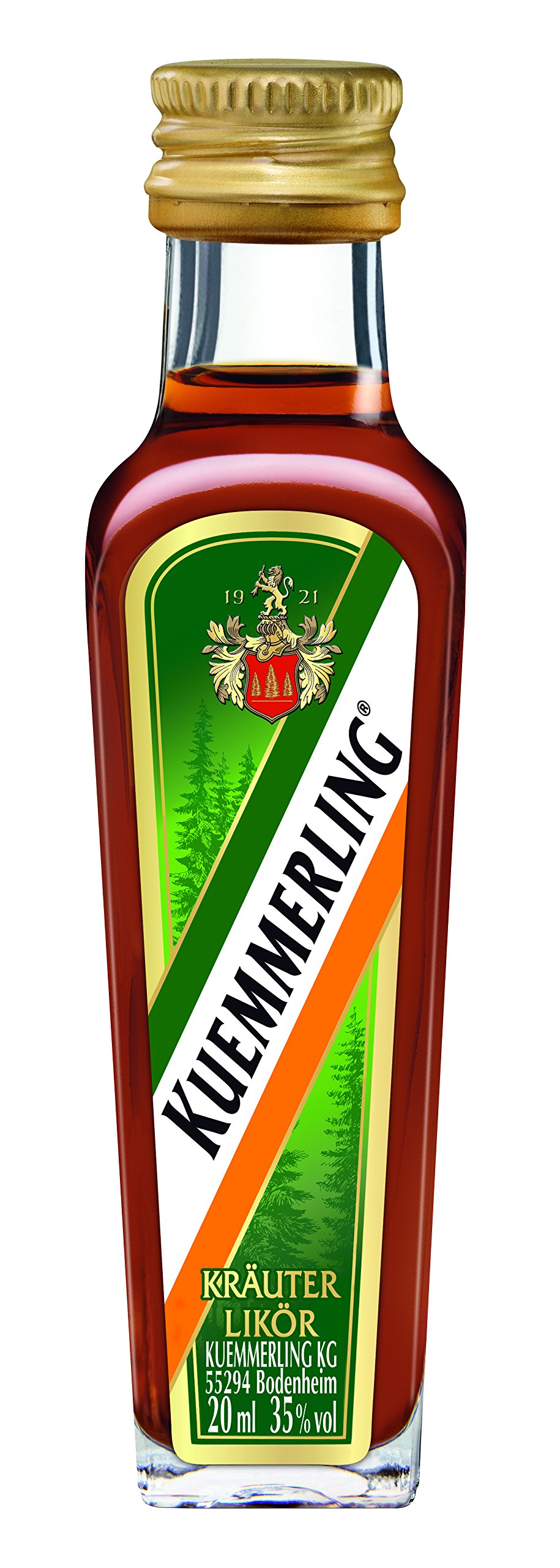 Kuemmerling Kräuterlikör, 25er Würfel (25x0,02l) 35% vol. - Der Halbbitterlikör mit Kultstatus!, auf Kräuterbasis, 25 Kleinflaschen sind praktisch zum Mitnehmen, super für Parties mit Freunden