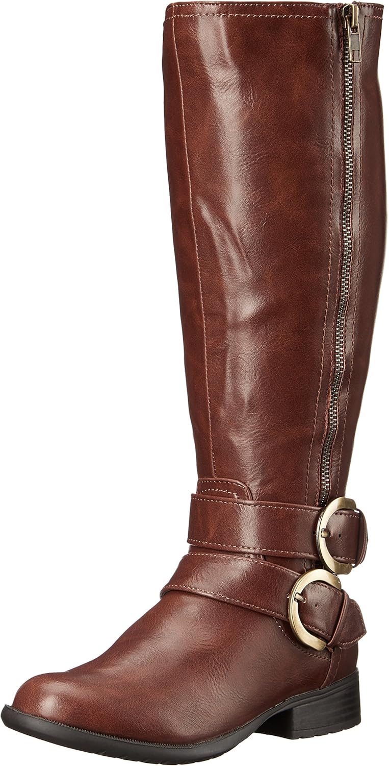 LifeStride Women's X-must Wc Riding Boot 5.5 Dark Tan