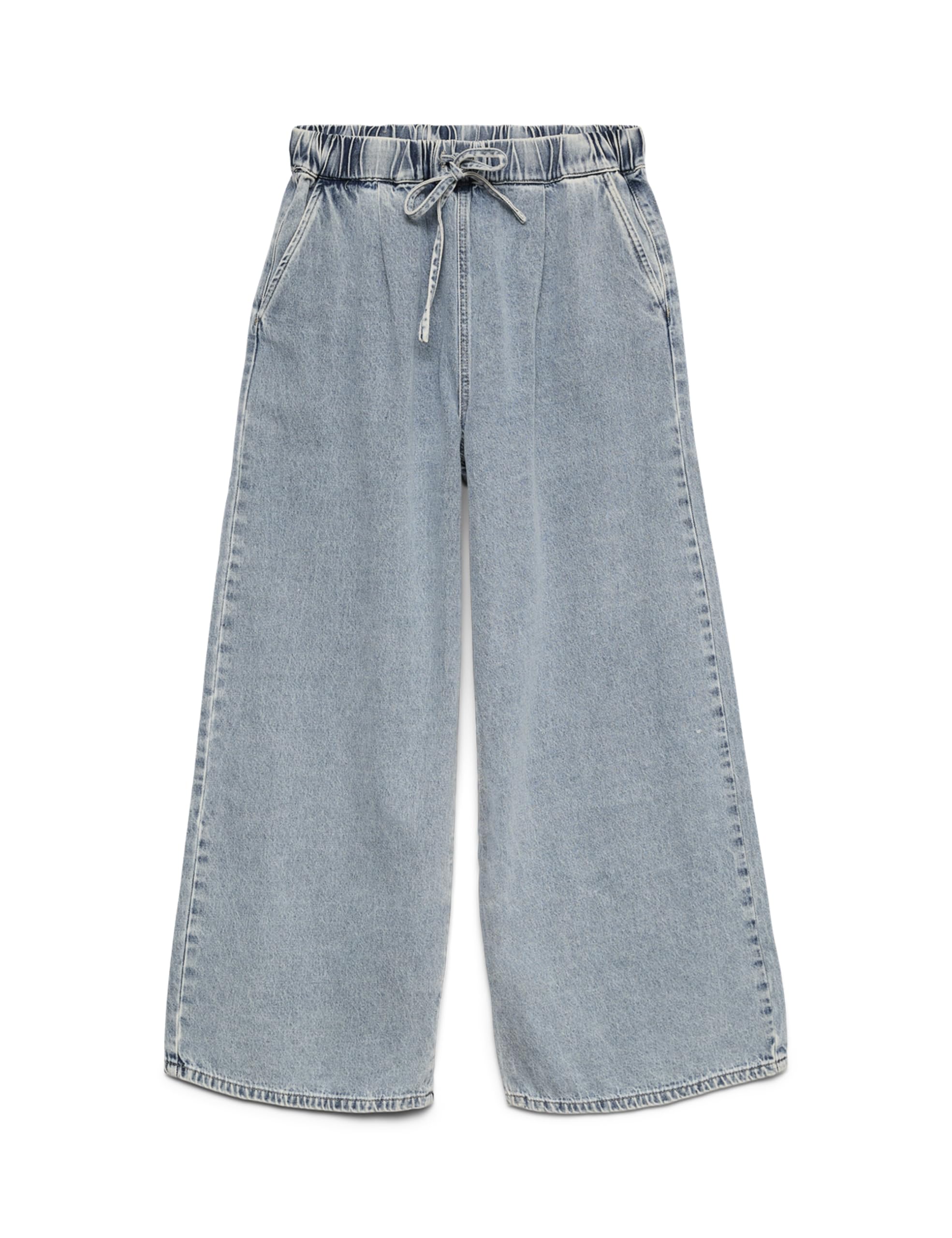 VERO MODA Vmvaleria Mr Wide Pull Up Jeans Noos, Light Blue (Light Blue Denim), 29W x 32L
