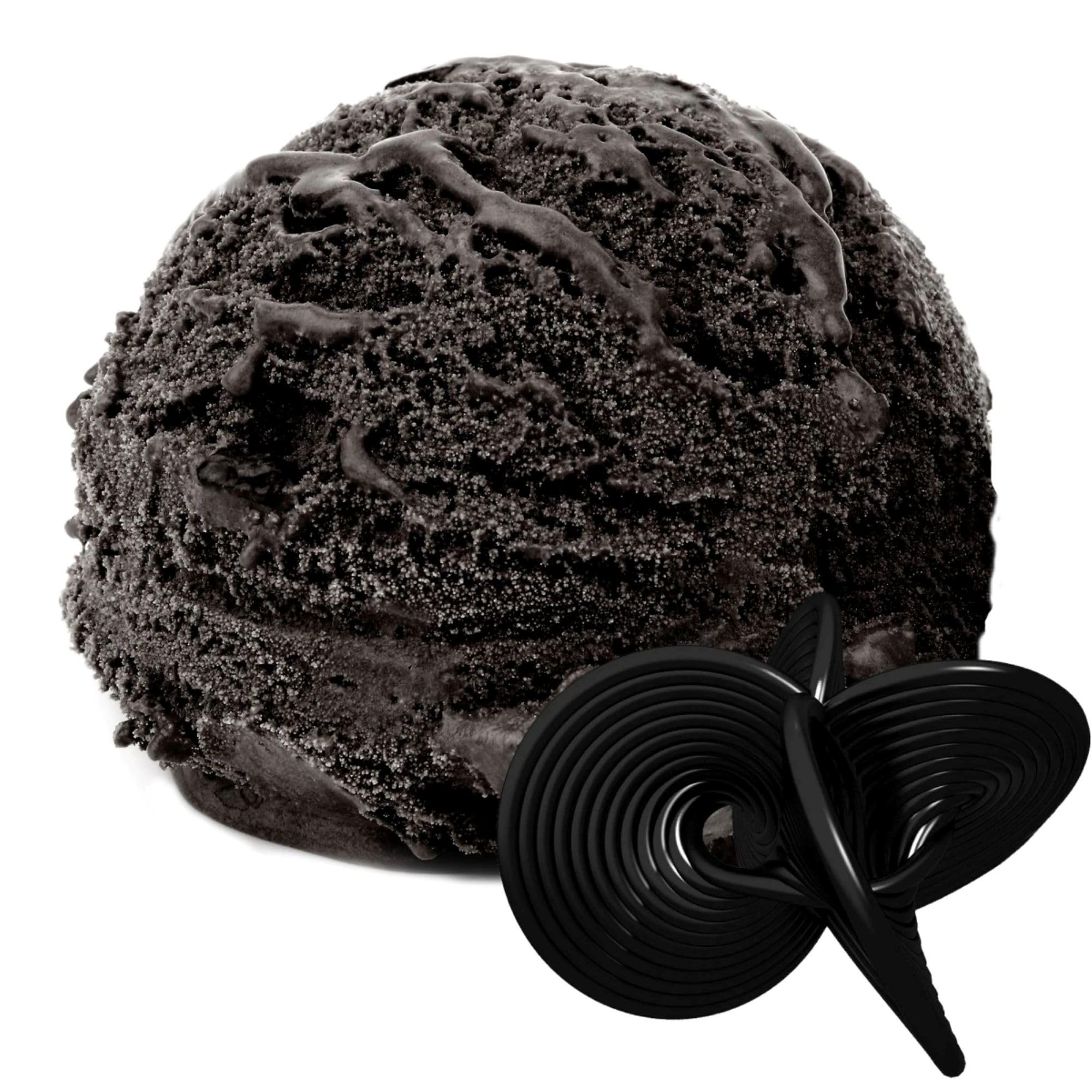 Gino Gelati Lakritz Speiseeis Pulver 1kg - Premium Eispulver für cremiges Lakritzeis - Mit/Ohne Eismaschine (333 g)