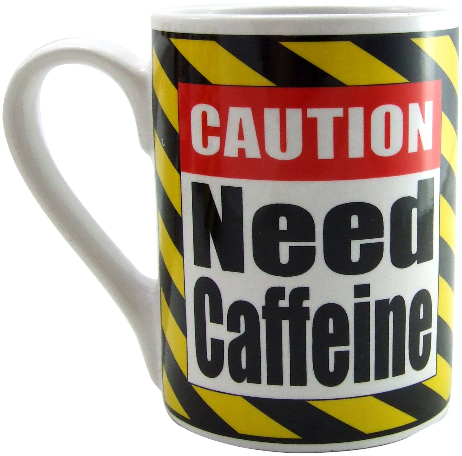 Caution: Need Caffeine Mug, 14oz