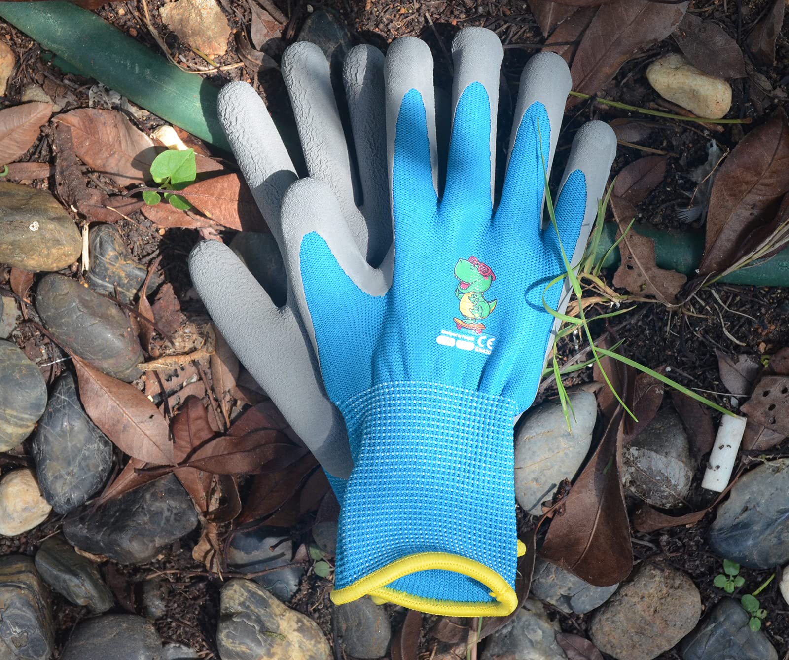 KDK Guantes de jardinería para niños de 3 a 10 años, guantes de jardinería para niños pequeños y niñas niños niños guantes de seguridad de goma suave
