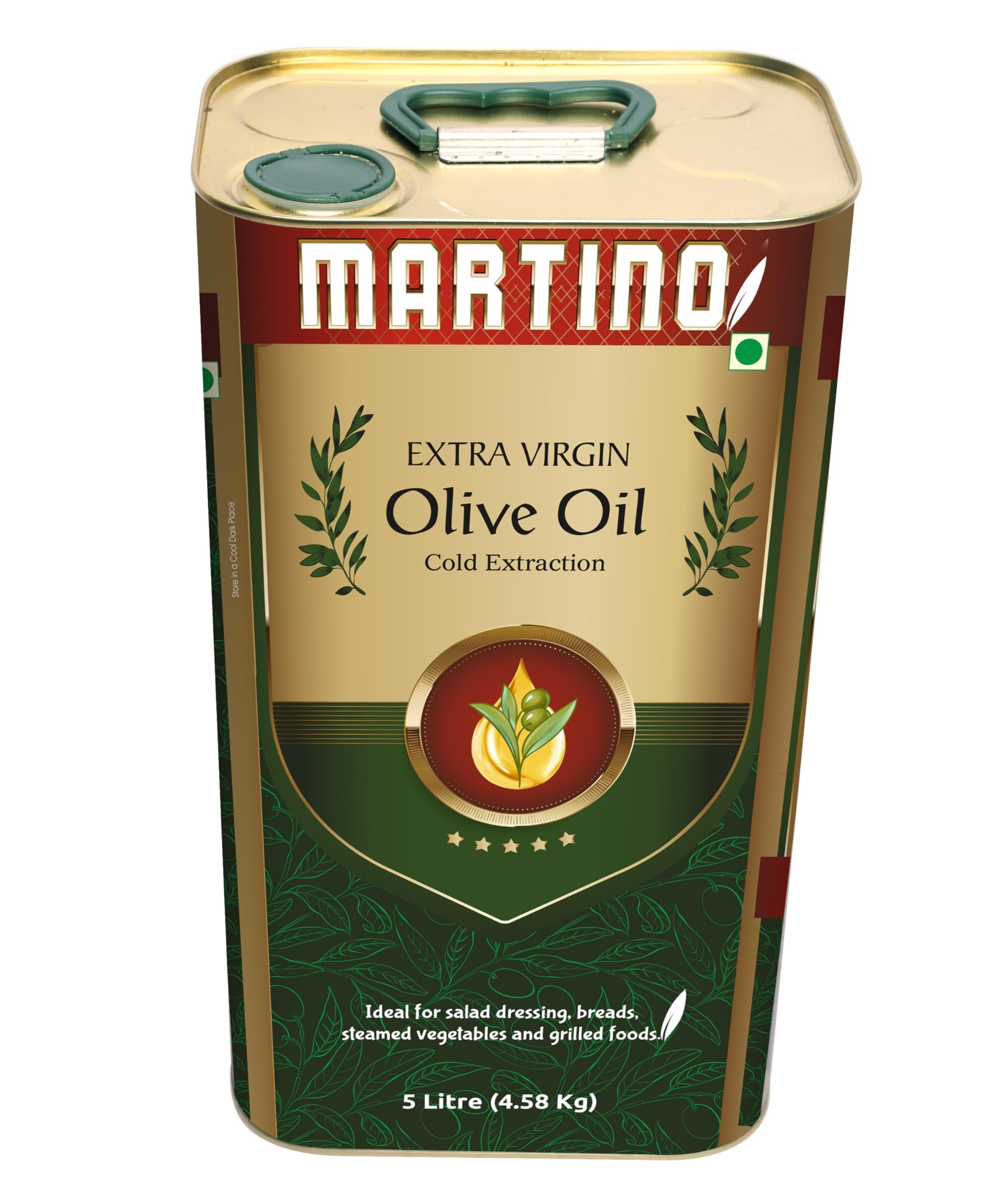 MARTINO Extra Virgin Olive Oil 5 litre, A1 Grade Olives From The Farms of Spain | Olive Oil for Cooking and Salad Dressing | Cold Press Extraction, Cholesterol & Trans Fat-Free, Natural Antioxidants, Rich in Vitamins. 3