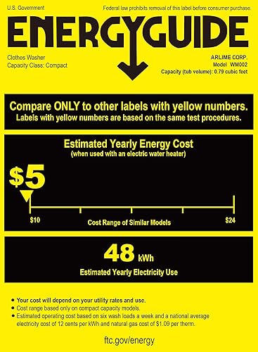Miniatura 7 de ARLIME Lavadora portátil, máquina de lavandería completamente automática de 8 libras de capacidad con bomba de drenaje, ideal para lavadora de ropa