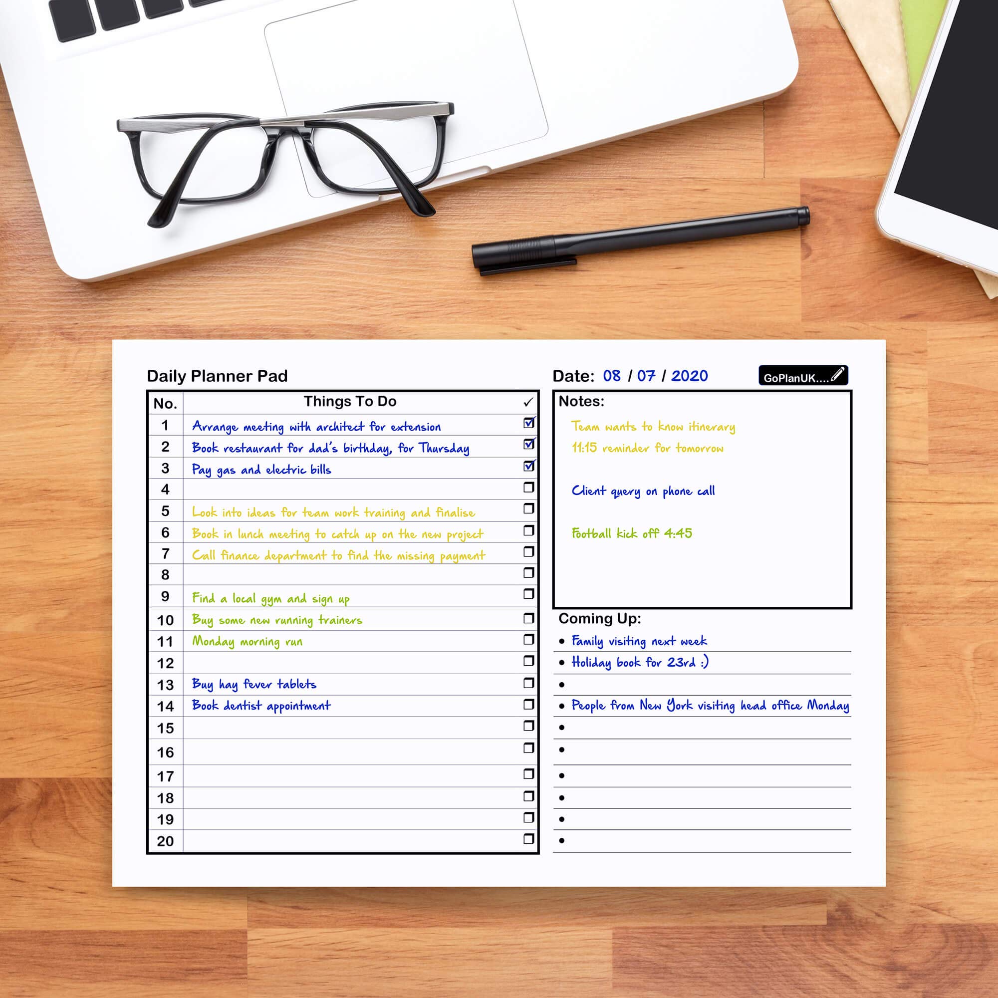 Buy To Do List Pad Things To Do Today Daily Planner A4 Pad