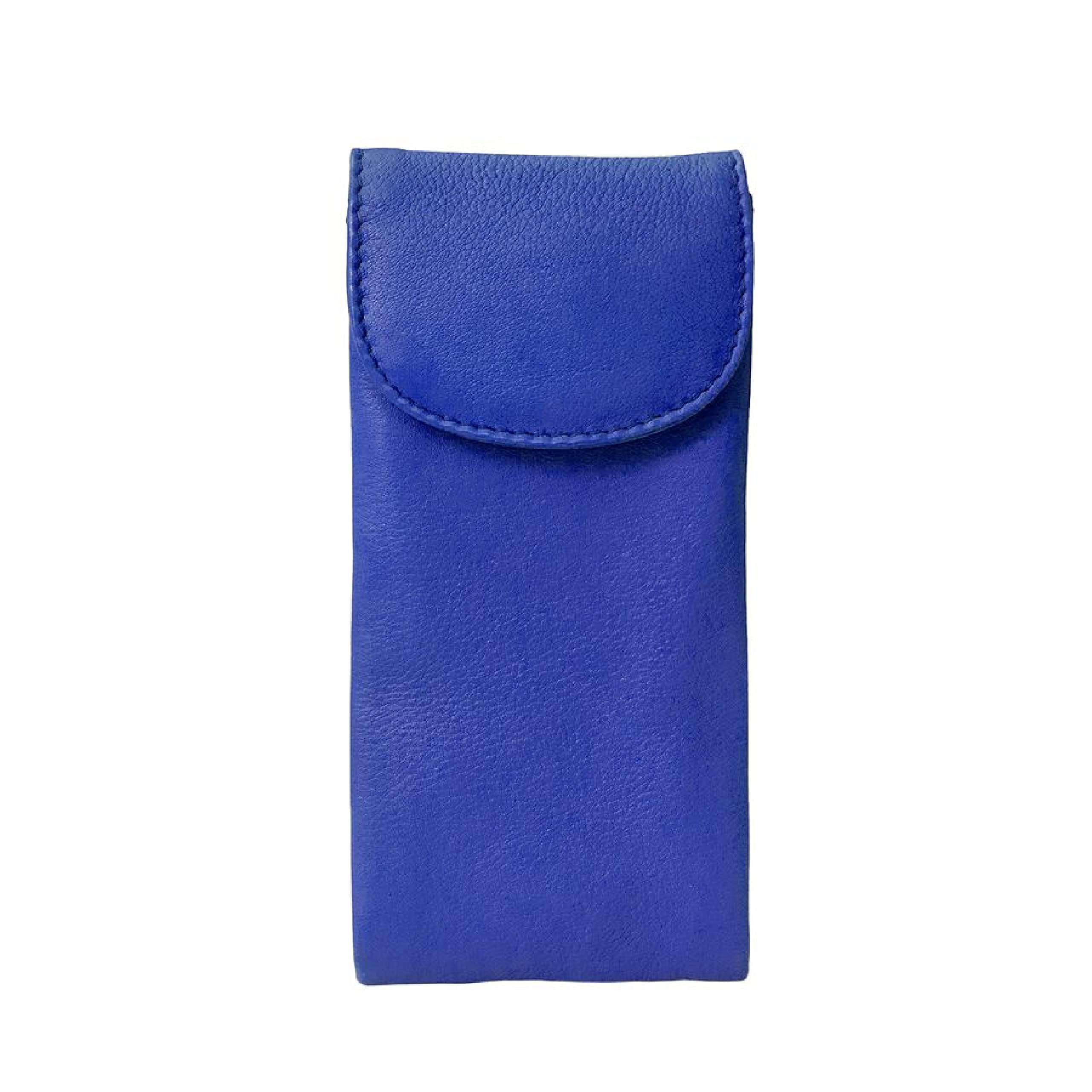 ili New York Double Flap Leather Eyeglass Case