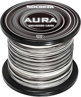 Aura Braided Fishing Line - Pro Power - Abrasion Resistant - Zero Stretch - Rainbow Colored Braid Superline for Extra Visibility