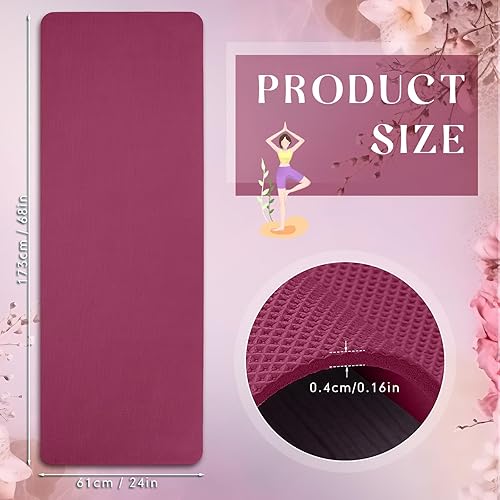 Miniatura 2 de Timgle Paquete de 12 alfombrillas de yoga a granel, 0.157 in de grosor, extra largas, antideslizantes, resistentes a desgarros, juego de ejercicios