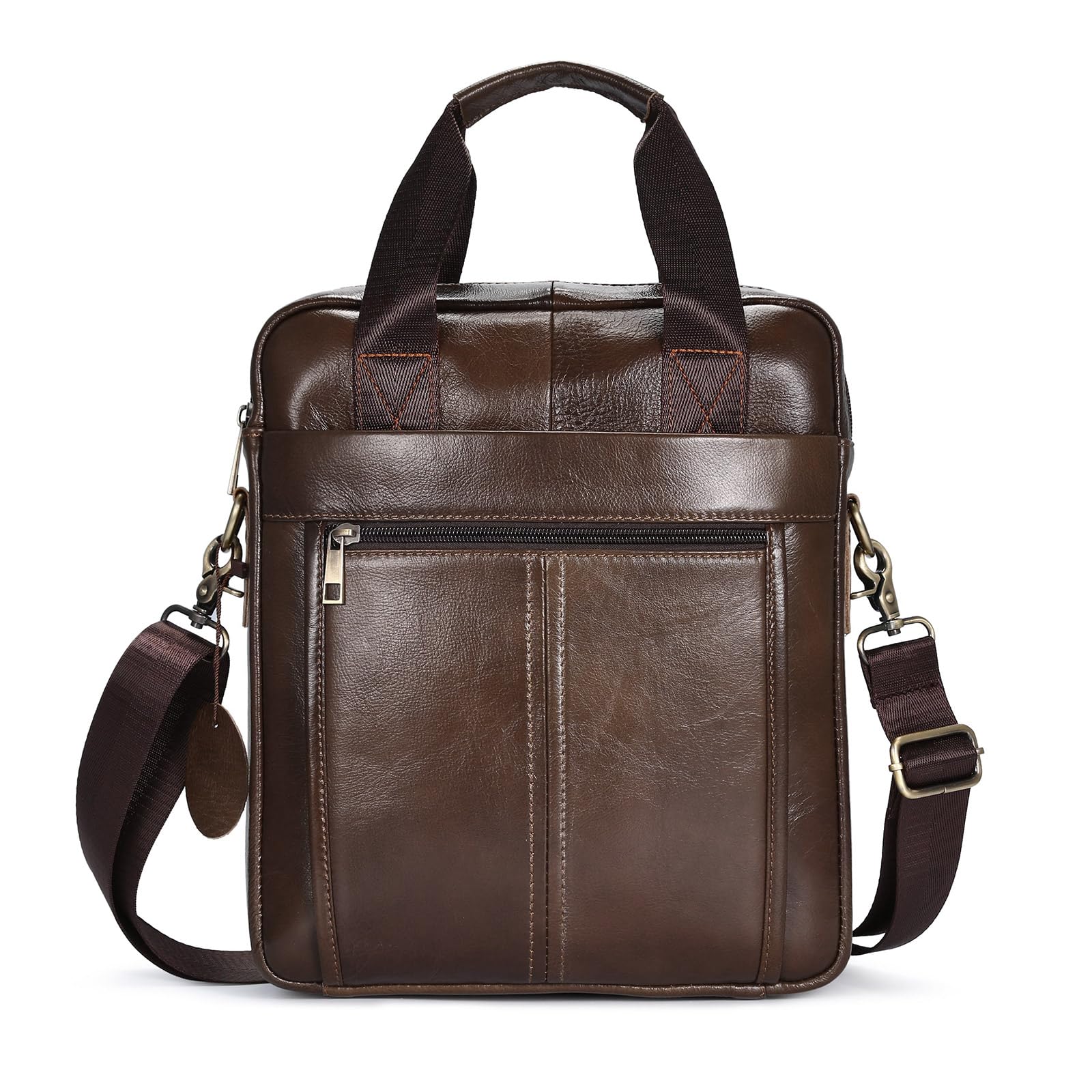 BAIGIO Bolso Bandolera Piel Hombre Bolso de Hombro Cuero Vintage Casual Bolso Hombre Bandolera Grande