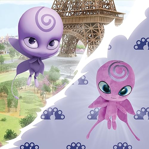 Miniatura 4 de Miraculous Ladybug Kwami Mon Ami - Peluche de Nooroo la mariposa, animal de peluche súper suave, figura de peluche coleccionable de 9 pulgadas,