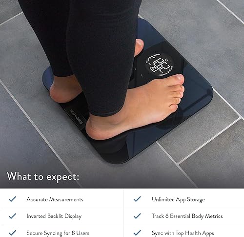 Miniatura 8 de Greater Goods Báscula de baño de diseño con cubierta de silicona texturizada, diseñada en San Luis, color gris