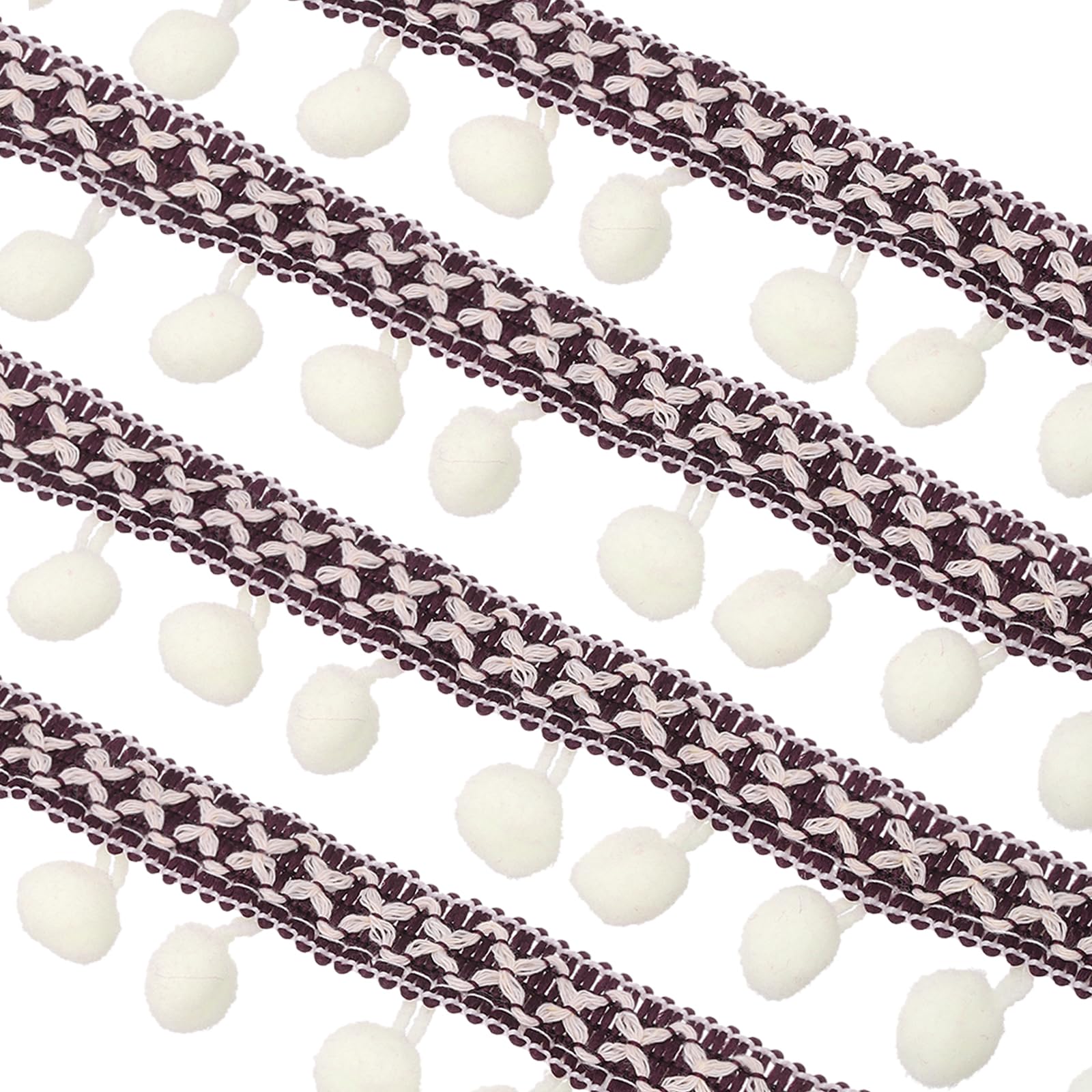 Ruban brodé à pompons pour décoration de vêtements et personnalisation de coussins bohèmes