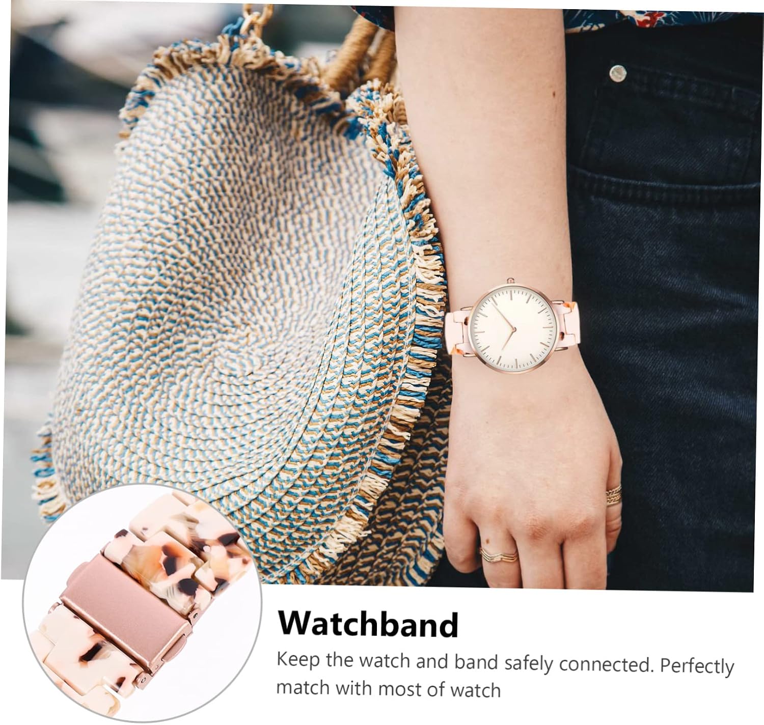 Hemobllo Sports Resin Watchband for Watches Transparent Strap Smooth Edges Unisex Design Material for All Occasions