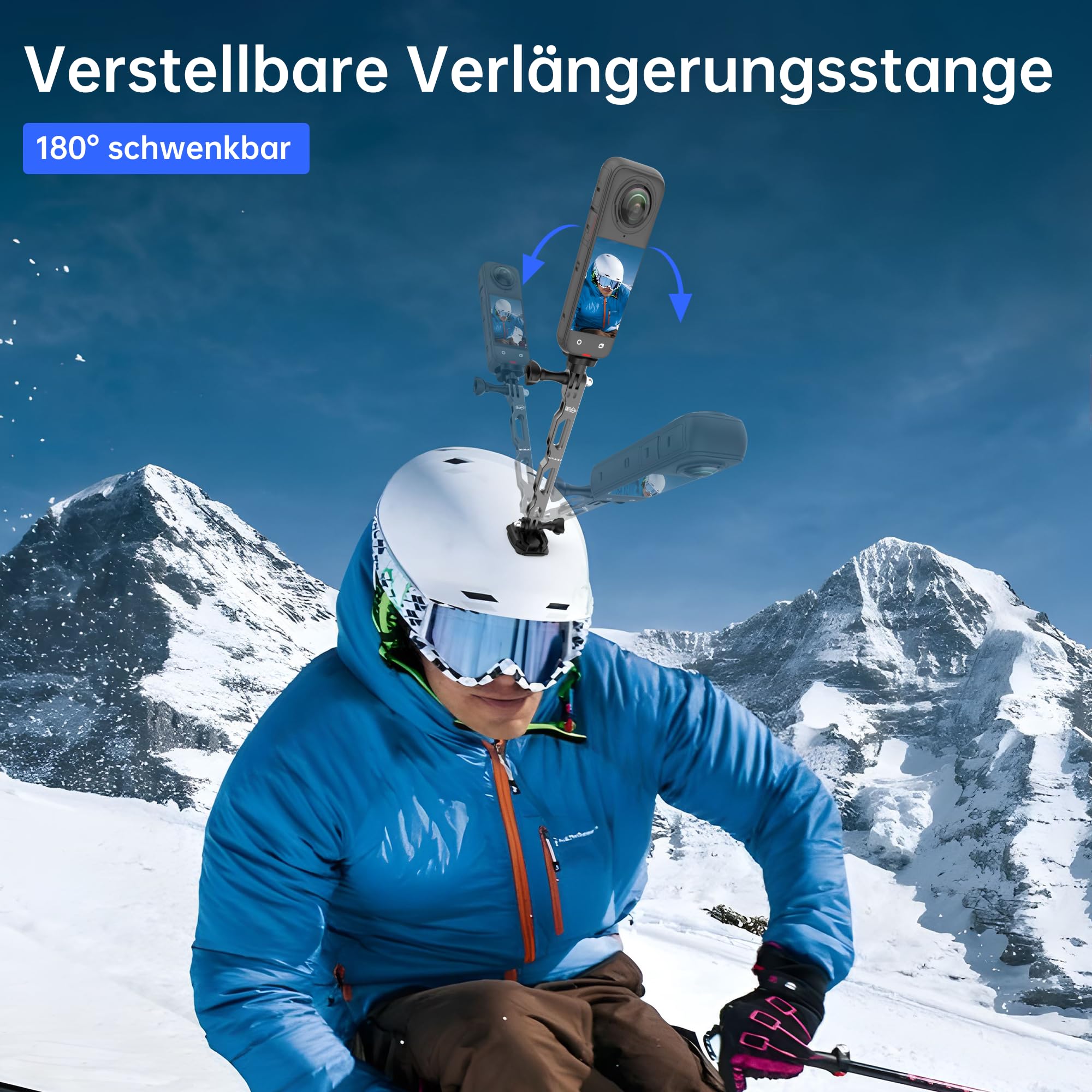42 in 1 Motorrad-Halterungsset, Action-Kamera-Zubehör | Kompatibel mit Insta360 X5/X4/X3/X2/X/ONE R/RS/GO 3/GO2, Kompatibel mit GoPro Hero 13/12/11/10/9/8