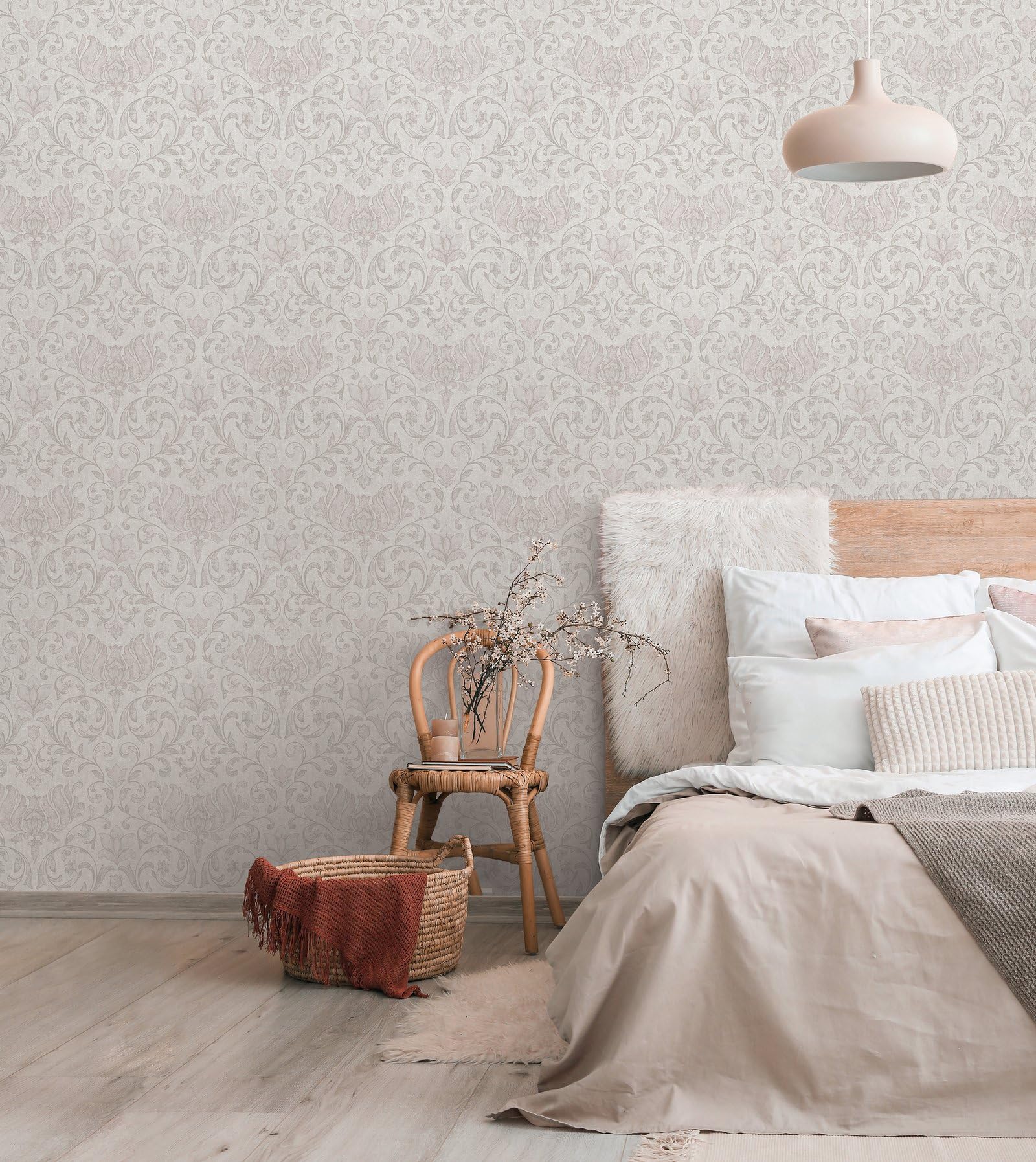 Galerie 35149 City Romance Pink Damask Wallpaper