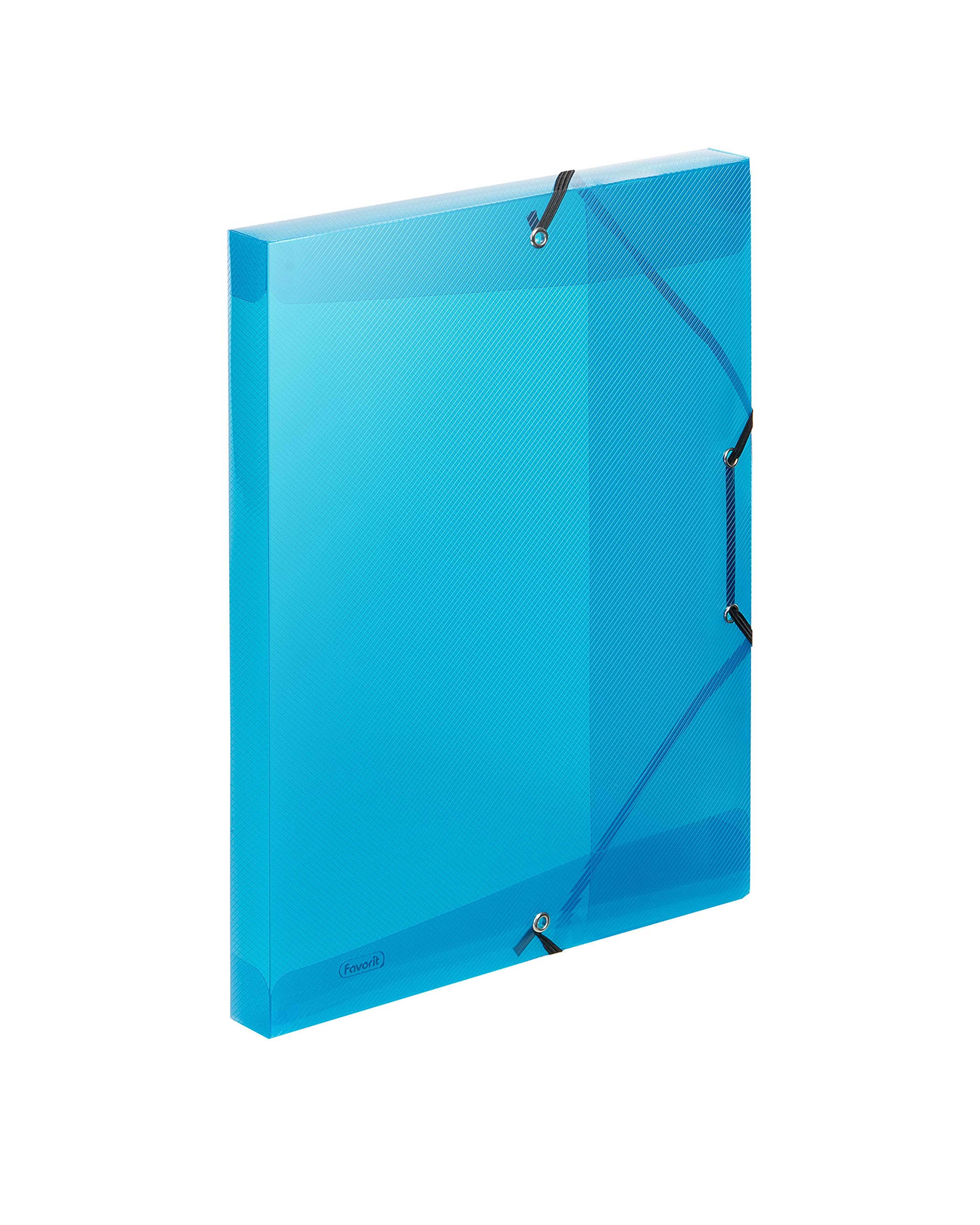 Favorit Lumina 400116646 Folder 3 Flaps with Elastic Band 24 x 32 cm Spine 2.5 cm Blue