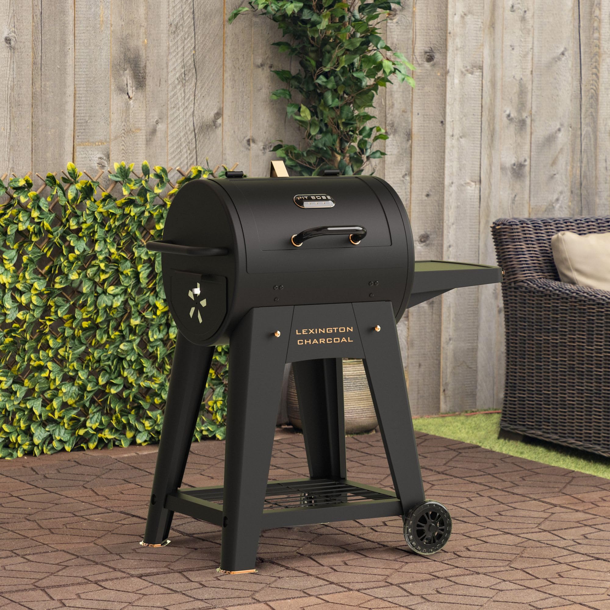 PIT BOSS Barbecue Carbonella Lexington Charcoal Onyx Edition, Area di Cottura 3503 cm², BBQ