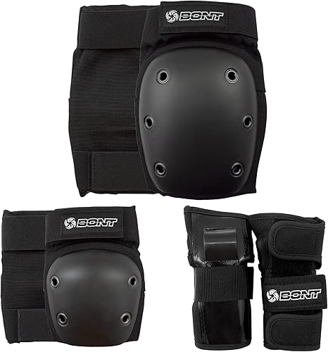 Bont Patines juego de protección triple para niños y jóvenes, con rodilleras, coderas y muñequeras